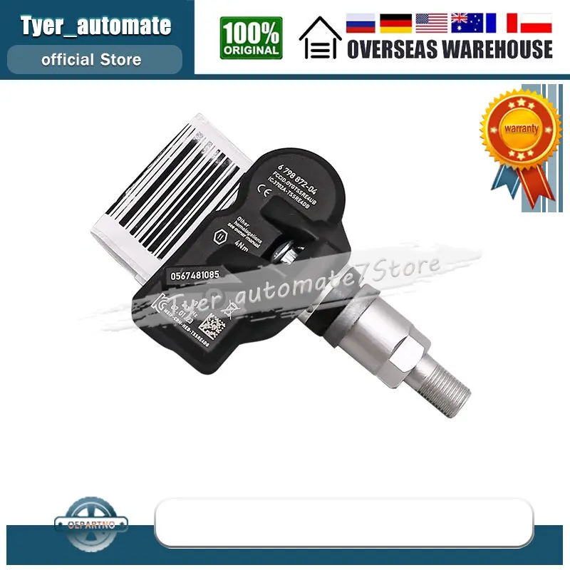 For BMW 5 F10 6 F12 7 X3 F25 7 Z4 E89 MINI Roadster R59 ROOLS ROYCE Ghost TPMS Tire Pressure Monitoring Sensor 433Mhz 6798872