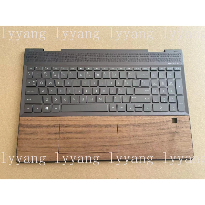 

f FOR HP ENVY X360 15-DR 15-DS C Shell Keyboard Wood Grain Backlight L65684-001