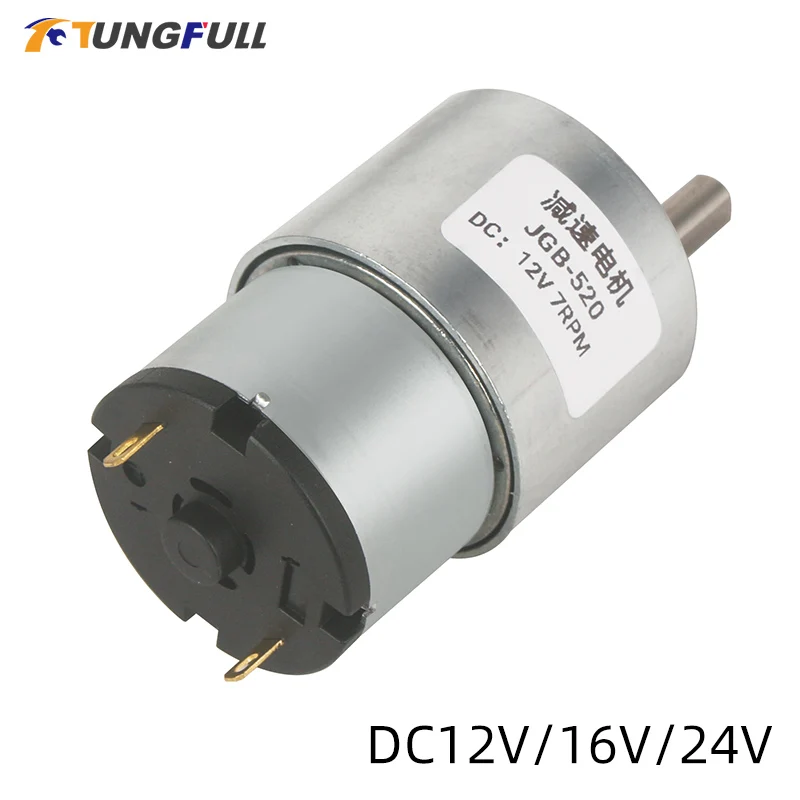 6V/12V/24V DC Gearbox Eccentric Shaft Gear Motor 7-960rpm RPM output speed Gear motor 37MM Central shaft Reduction Geared Motor