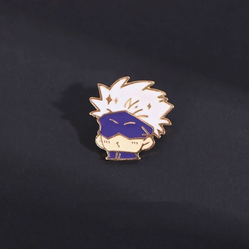 Jujutsu Kaisen Gojo Satoru Fushiguro Megumi Itadori Yuji cartoon cute Q version character mini lega spilla badge bag decorazione