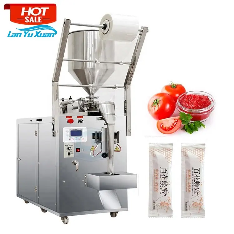 Automatic Plasticilling Tomato Paste Packing Machine Sealing Machines Machine Small Bag Plastic Packing Making Hot Seal Film 106