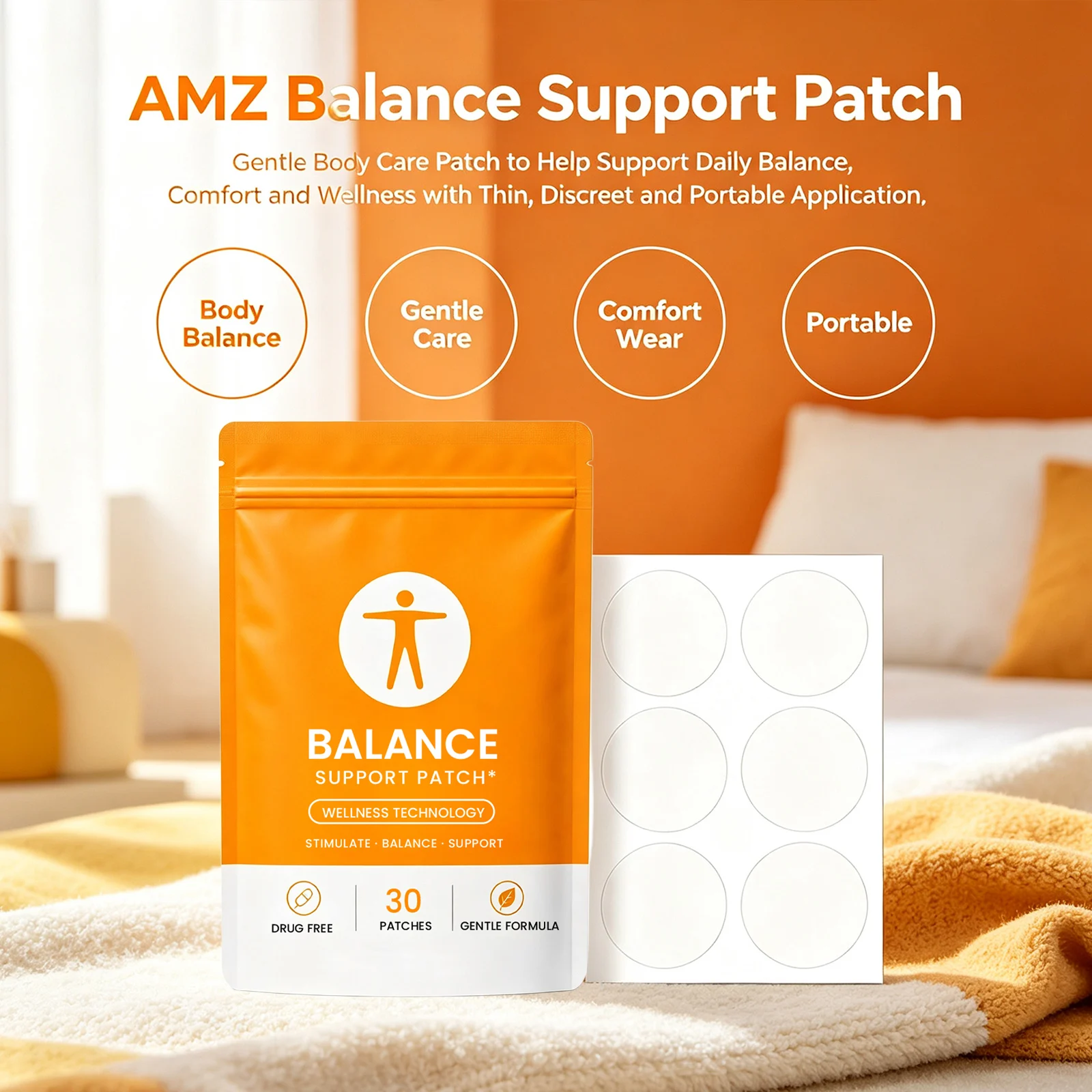 Balance Body Care Patch Promote Metabolism Relief Fatigue Improve Blood Circulation Comfort Vitamin E Ginger Wellness Body Patch