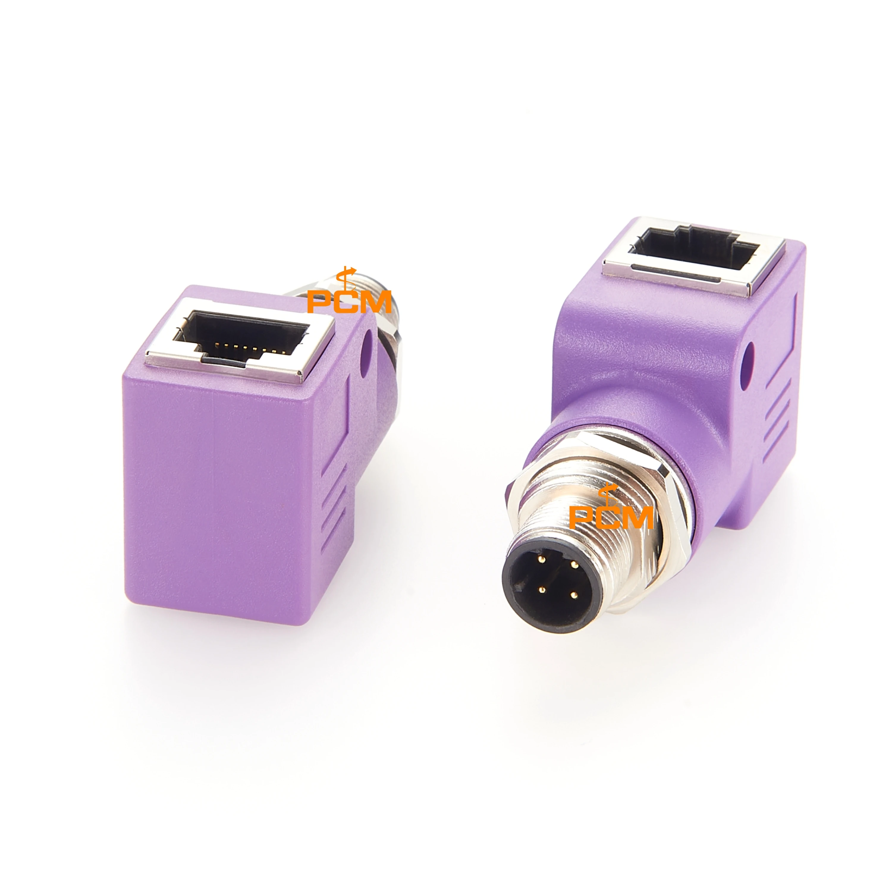 PROFINET M12 Connector 4 Pin D code to Rj45 Bulkhead Panel mount IP67 Waterproof Adapter cable EtherNet/lP Modbus TCP EtherCAT