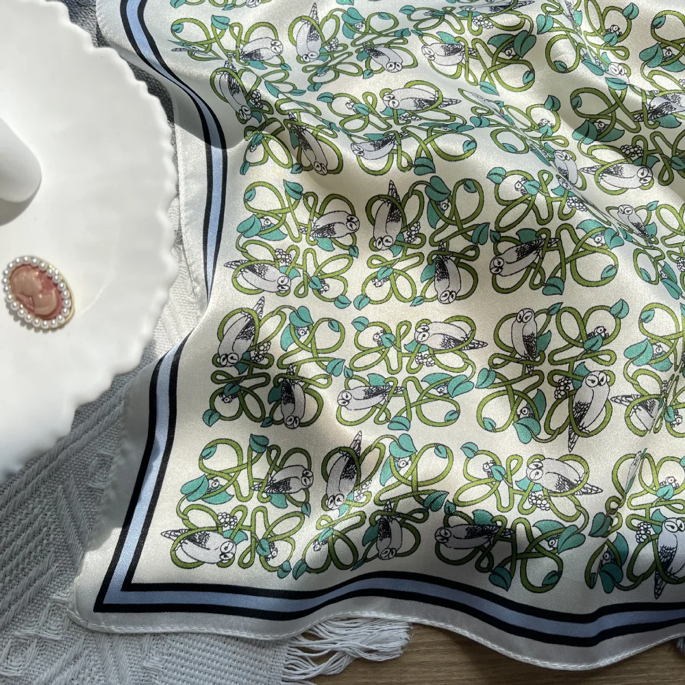 Tierdschungel kleiner frischer Seidenschal Mädchen Sommerausflug Allgleiches Seide 53cm kleiner quadratischer Schal Großhandel