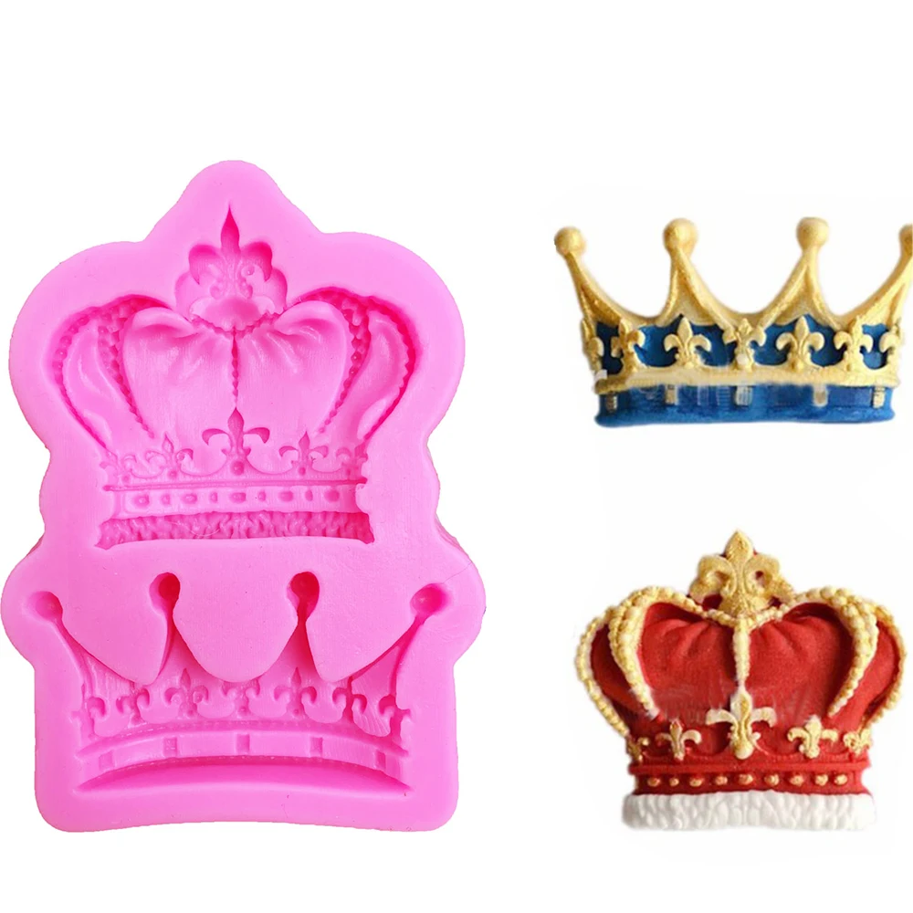 

Crowns 3D Silicone Mold Fondant Cake Cupcake Decorating Tools Clay Resin Candy Super Sculpey