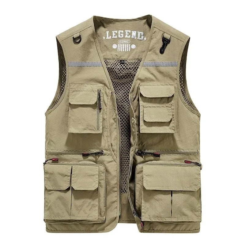 

Sports Tactical Vest Motorcyclist Sweatshirts Fishing Padded Designer Tools Pocket Mesh Unloading Custom Casual