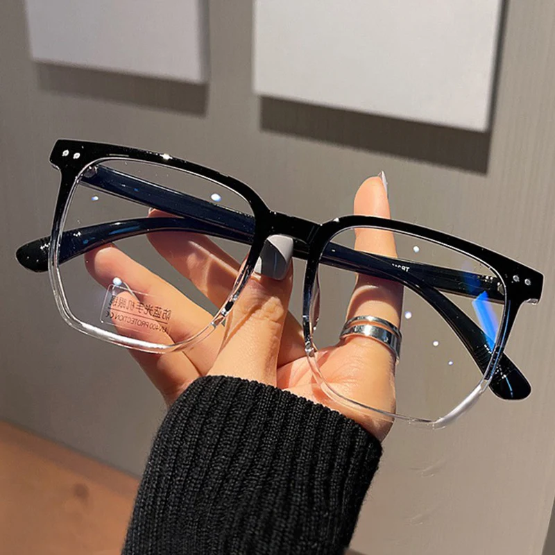 Transparent Frame Computer Glasses Ray Radiation Blocking Glasses Flat Mirror Anti Blue Light Glasses Optical Spectacle Eyeglass