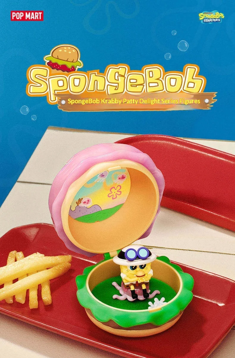 Original POPMART SpongeBob Krabby Patty Blind Box Sammlerstück Mini-Figur Heim Auto Desktop Dekoration Ornament Überraschungsbox Spielzeug – Detail 10