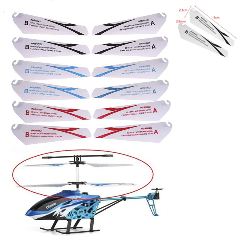 4pcs 7.2CM/9CM Spare Blades Fans Props For R/c Mini Helicopter Rotor Rc CH002 CH023 Drone Toys Spare Parts