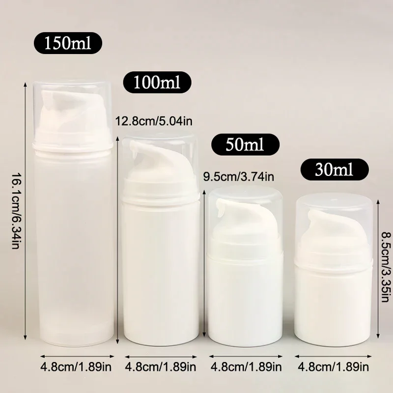 Distributeur de bouteilles à pompe de voyage 30/50/100/150ML, bouteilles de Lotion vides, récipient cosmétique sous vide rechargeable, Type presse, maquillage pour femmes