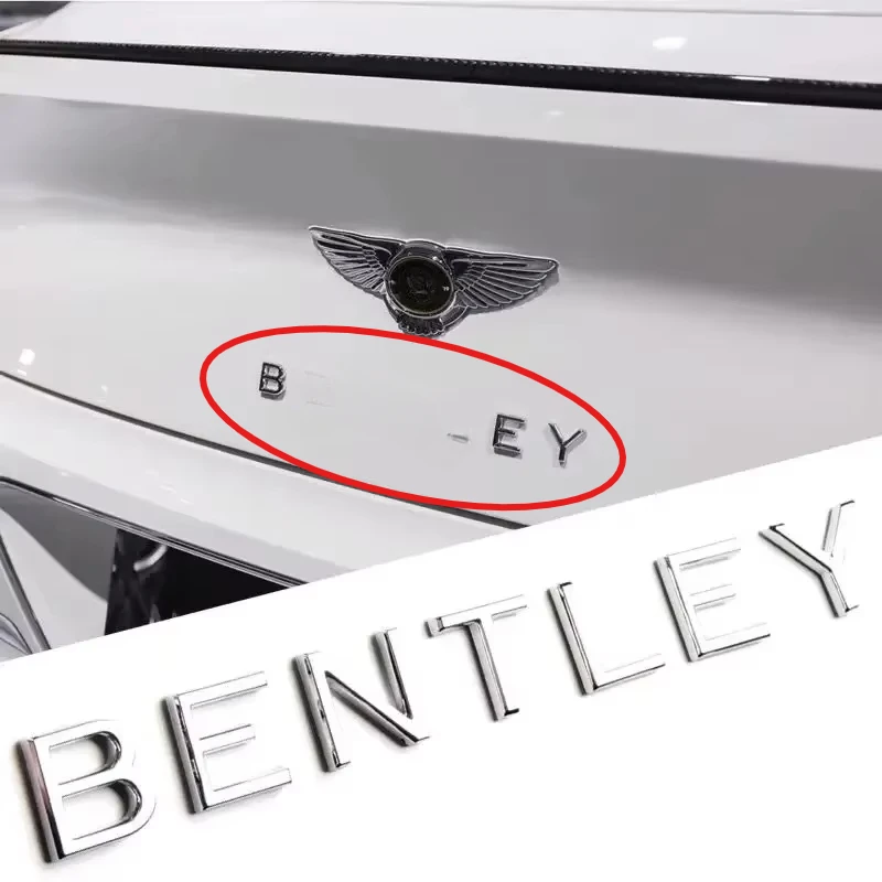 Car 3D trunk logo letter badge sticker Bentley logo gt Bentayga Bentley Flying Spurlogo accesso