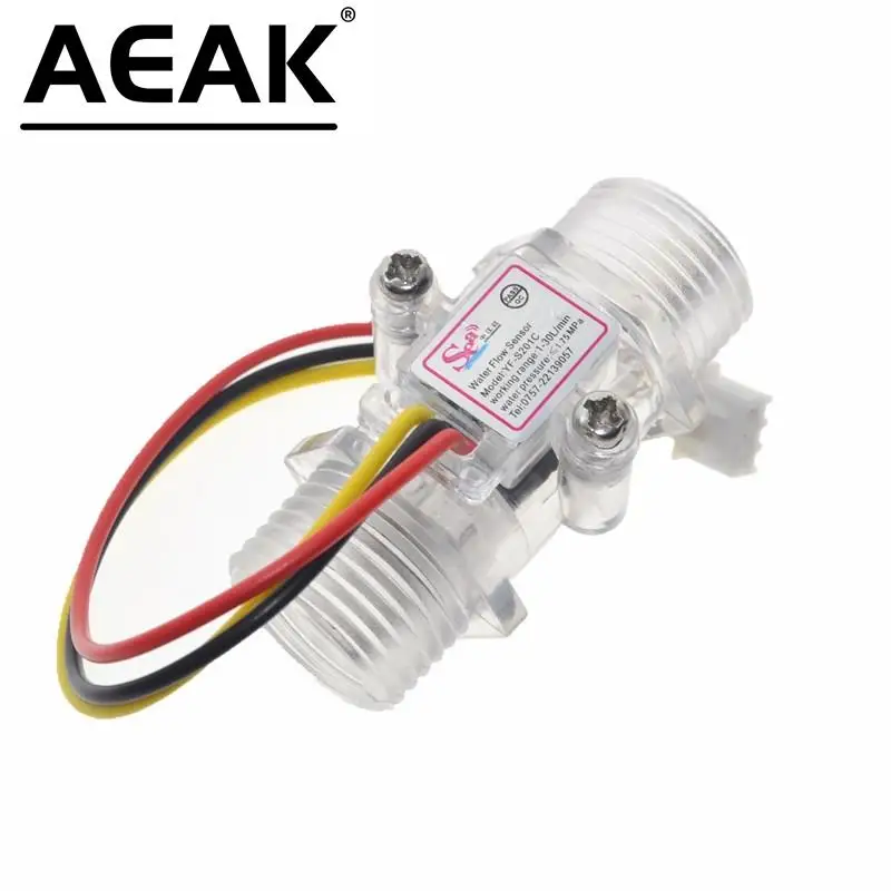 AEAK 4 stars transparent flow sensor turbine flow meter water flow sensor transparent water meter