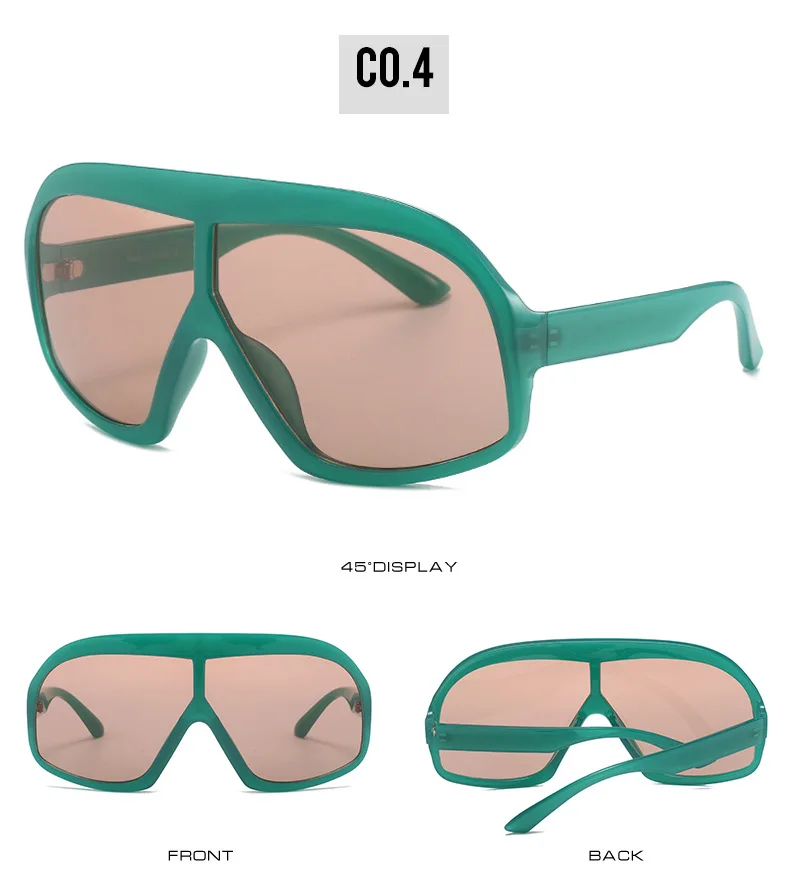 Vintage One-Piece Oversize Shield Sonnenbrille für Damen – Neue Mode Leopard Farbverlauf Sonnenbrillen für Damen – Sexy Fahrbrillen UV400 – Detail 10