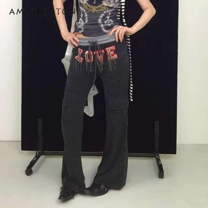 

Original Design Elastic Comfortable Waist Women's Wide-leg Pants Spring Summer Sweet Cool Personality Versatile Trousers Ladies