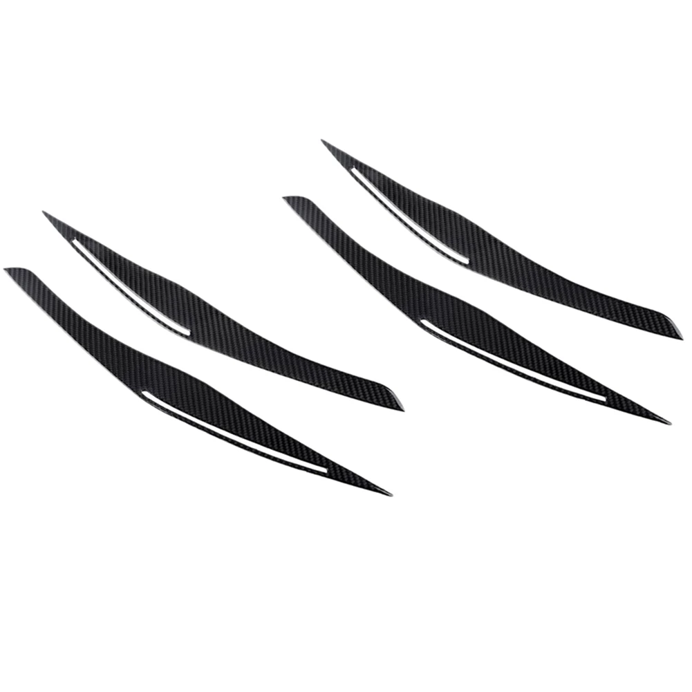 

B07A-4X Carbon Fiber Headlight Eyelid Eyebrow Cover Stickers Trim For BMW E90 E91 328I 335I M3 2006-2011