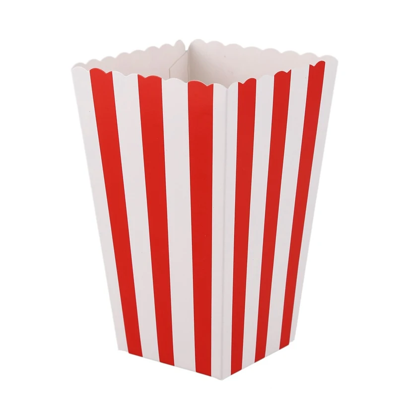 12 Cinema Treat Small Candy Favour Popcorn Bags Boxes,red-A27I