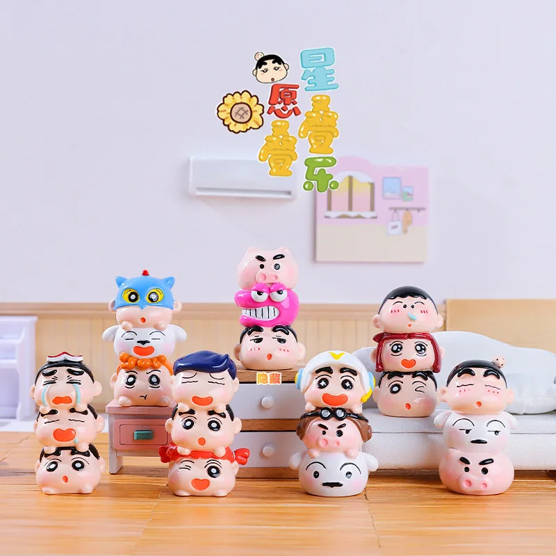 

Креативный милый Шин Чан Wish Jenga слепая коробка аниме карандаш Шин Чан периферийная кукла настольный орнамент загадочная коробка подарок