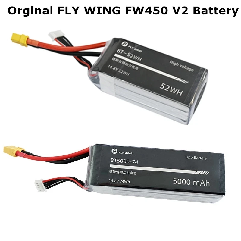 

Flywing 74WH 5000mAh 3000mAh 4S 14.8V Lipo Battery For FLYWING FW450L V2.5 V3 Helicopter