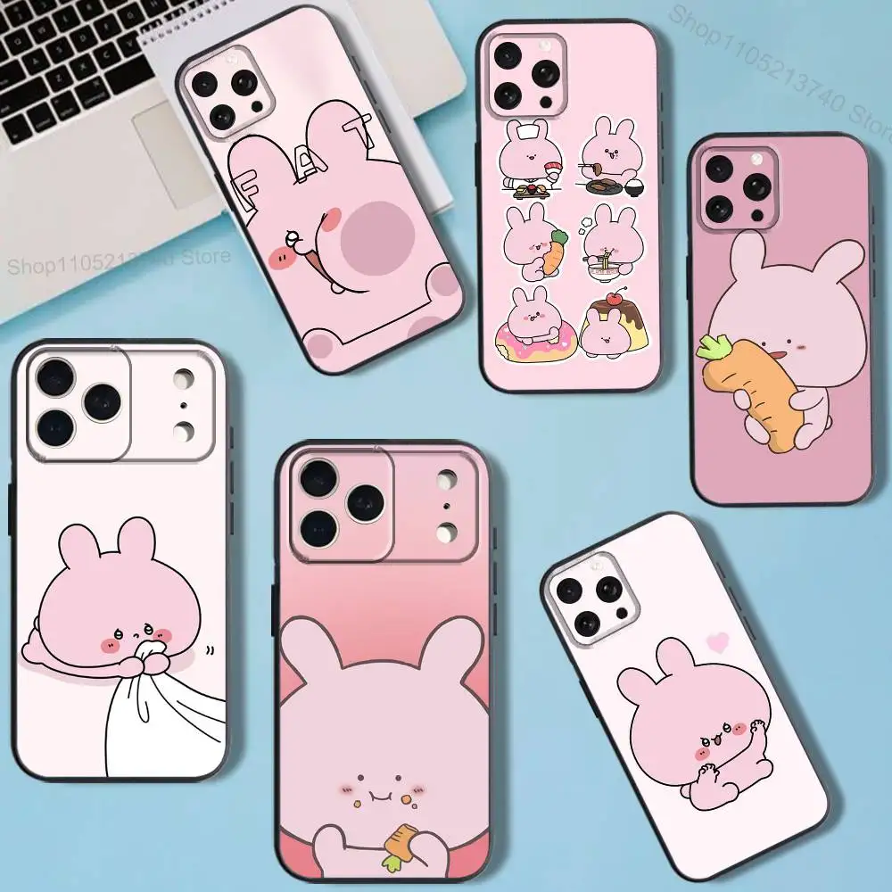 

C-cute AsamimichanS Phone Case For iPhone 11,17,16,14,12,15,13,Max,SE4,Plus,E,Pro,Air,Mini Black soft Cover allover print