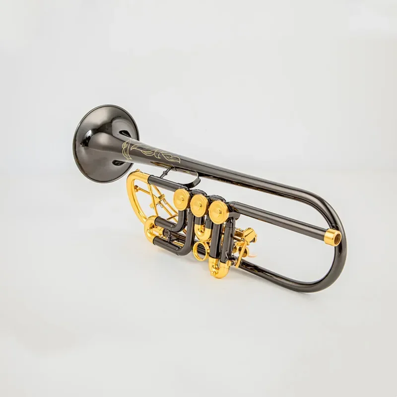 Bb Trumpet Rotary valve type B Flat Brass flat key Professional C Trumpet Musical Instruments