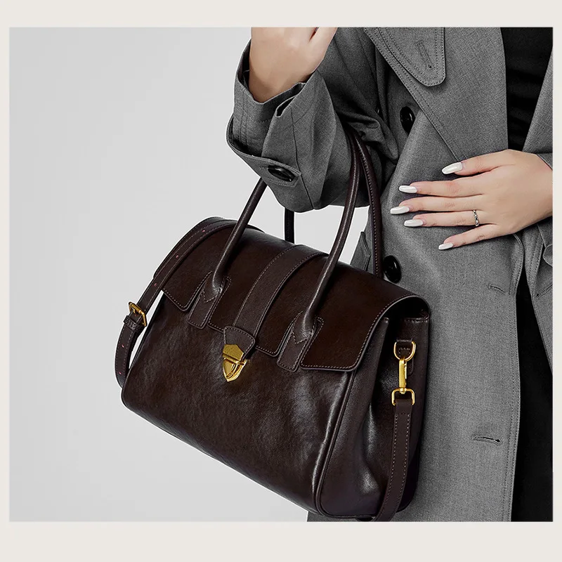 

100% Genuine Leather Bag For Women Luxury Woman Shoulder Bag Large Capacity Square Fashion Tote Bag Fashionable Handbag