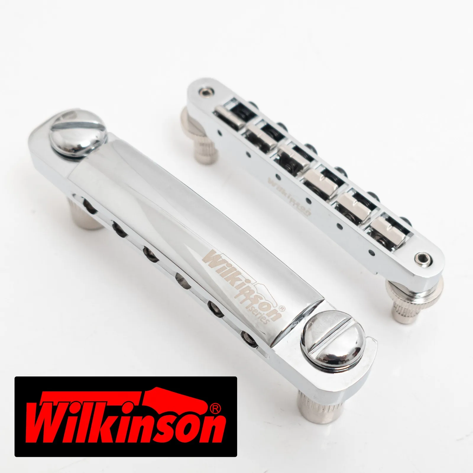 Wilkinson Tune-o-matic Bridge WOGT1 WOGB1 Stainless Steel for LP SG Electric Guitar Replacement Parts Upgrade Kit