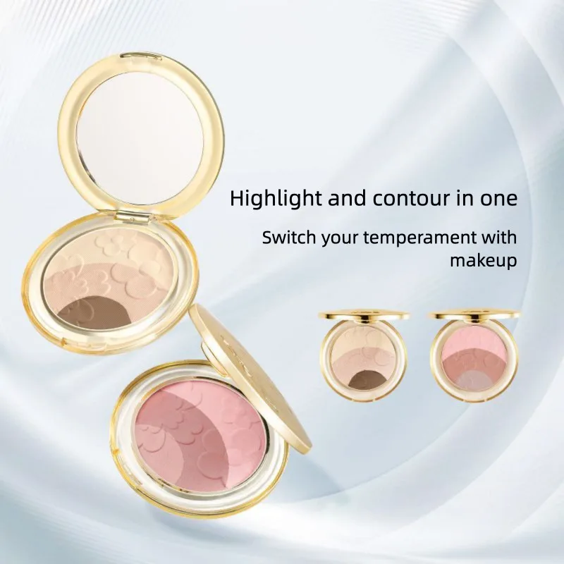 All in One Makeup Palette - Contouring Blush Facial Powder 3D Shadow V-Face Brightening - Beauty Cosmetic Kit