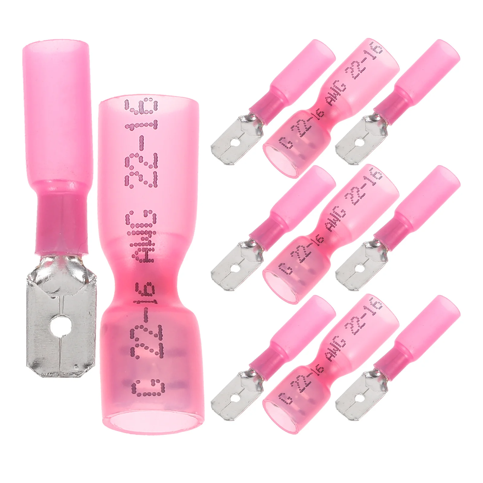 

50Pairs Insulated Crimp Connectors Fully Waterproof Heat Shrink Male Female Quick Disconnect Terminals for Automotive Marine