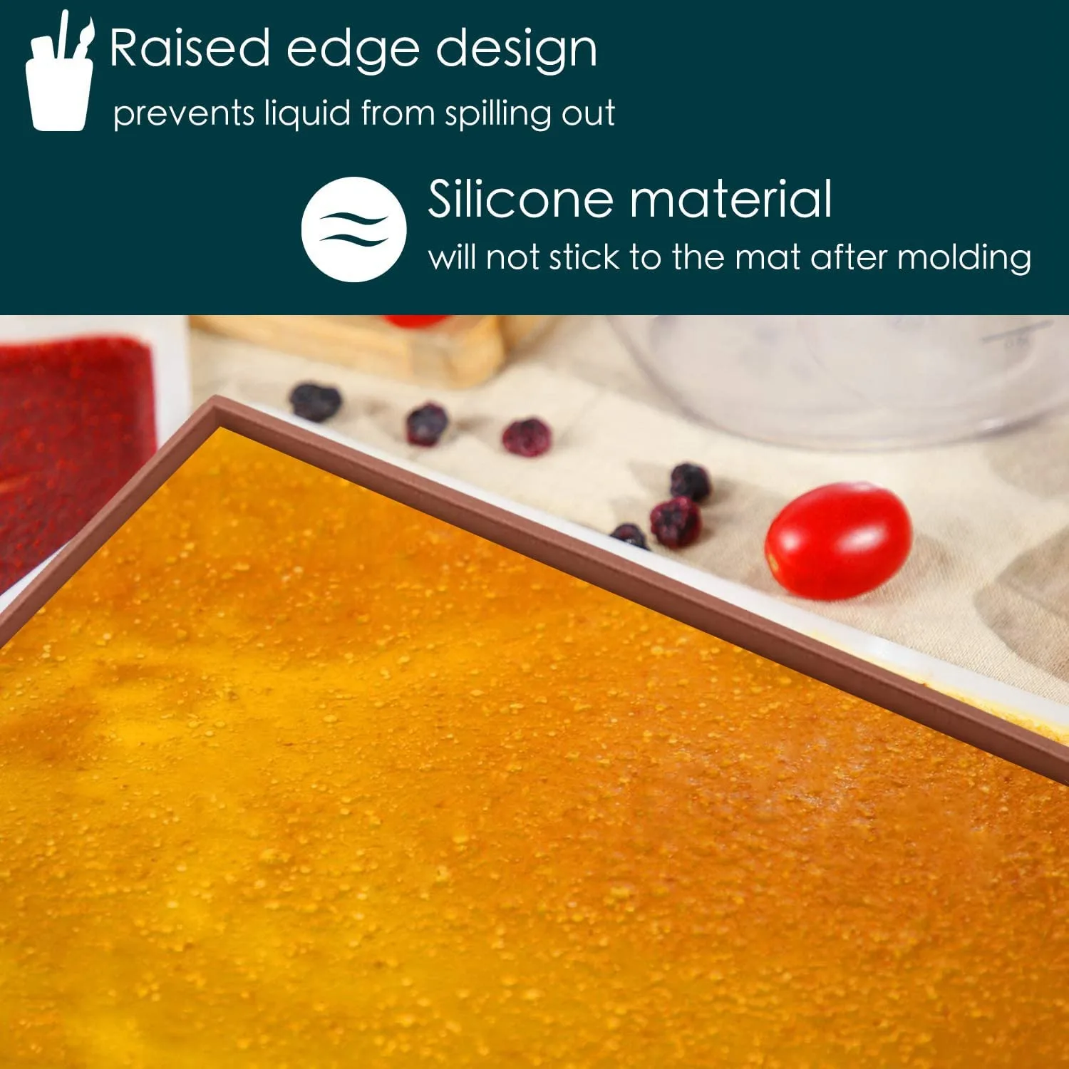 

【Lowest-Price!】6 Pack Silicone Dehydrator Sheets Non Stick Square Edge Dehydrator Trays for Meat Vegetables Fruit Food Dryer Mat