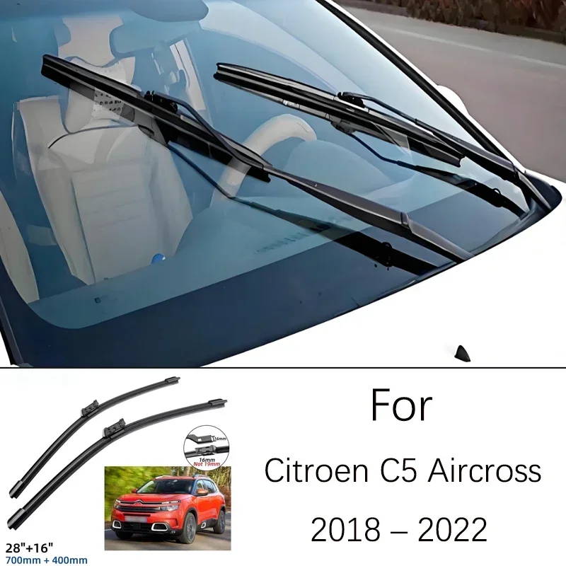 

Windshield Window Brush 28 16 Inches Rubber Front Wiper Blade Accessories for Citroen C5 Aircross 2018-2022 2018 2019 2020 2021