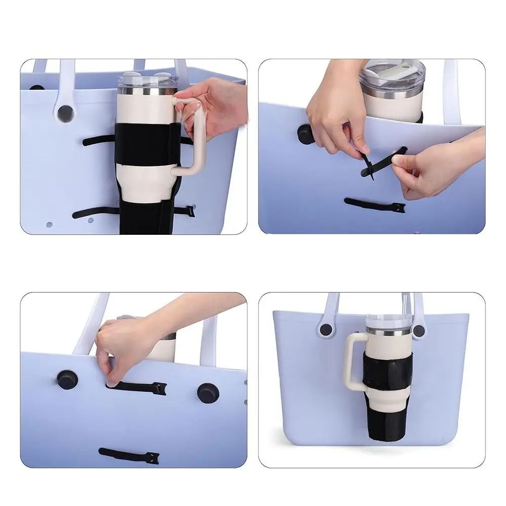 Insert Charm Accessories DIY Drink Holder for Bogg Bag Rubber Beach Bag Handbag Storage Bag for Portable Nylon Cup Holder for