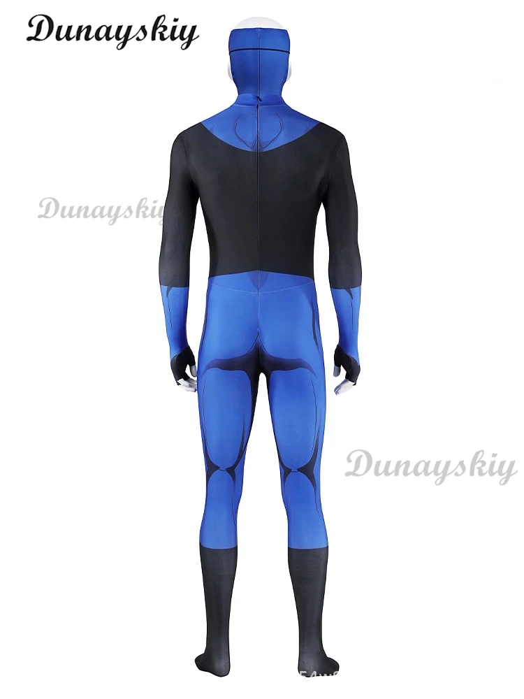 Anime Invincible Mark Cosplay Costume Blue Jumpsuit Unisex Outfit Bodysuit Mark Role-playing Outfits Anime Show Zentai Suit