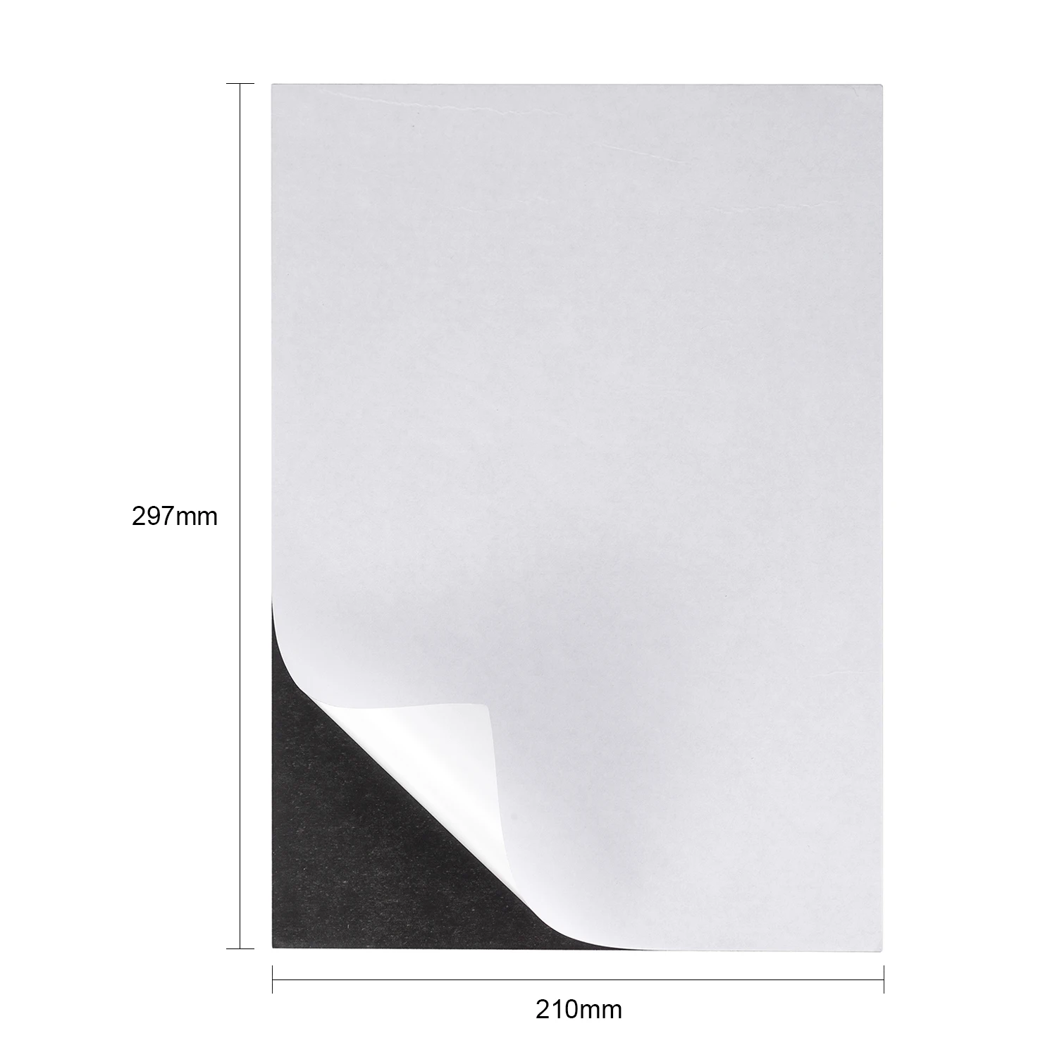 A4 Fridge Magnetic Sheet Flexible Self Adhesive Rubber Sticky Magnet Sheet for Photo and Picture Craft 297x210mm