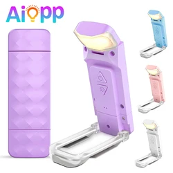 Reading Lamp Book Clamp, Eye-Friendly Bed Reading Lamp with 3 Colours & 5 Dimmable Brightnesses, Rechargeable Book Lamp, Book Re