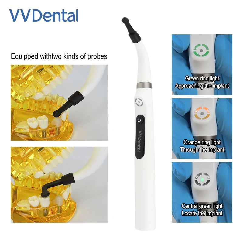 VVDental Implant Locator High Precision Accurate Positioning Implant Detector 360 Rotation LED Buzzer Prompt Dentistry Equipment