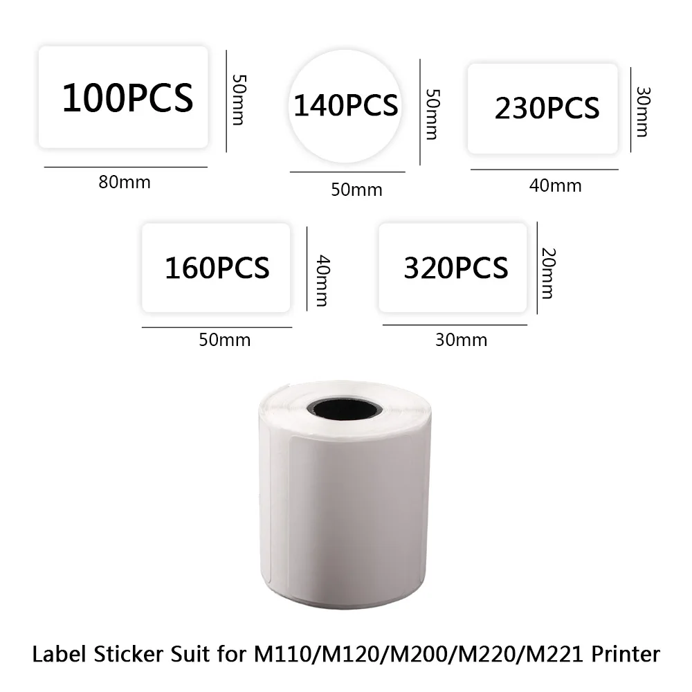 Self-Adhesive Mini Thermal Printer Stickers Easy to use Waterproof Photo Printer Labels Oil-proof Envelopes Decor