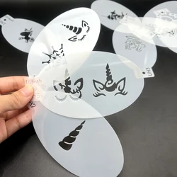 New Face Painting Stencils Templates Professional Body Art Dolphin Tractor Car airplane Plastic Makeup Tools DiYeah  9PCS