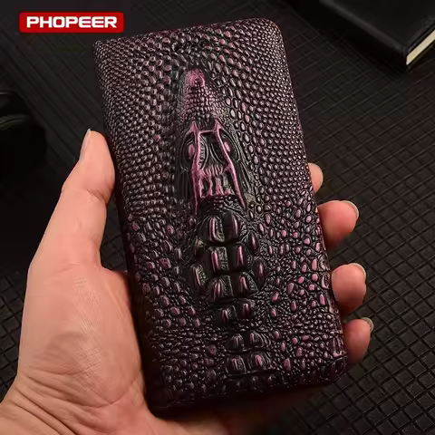 Luxury Genuine Leather Case for Samsung Galaxy S25 S24 S23 S22 S21 S20 Ultra FE Edge S10 S10e S9 Plus Flip Slot Wallet Cover