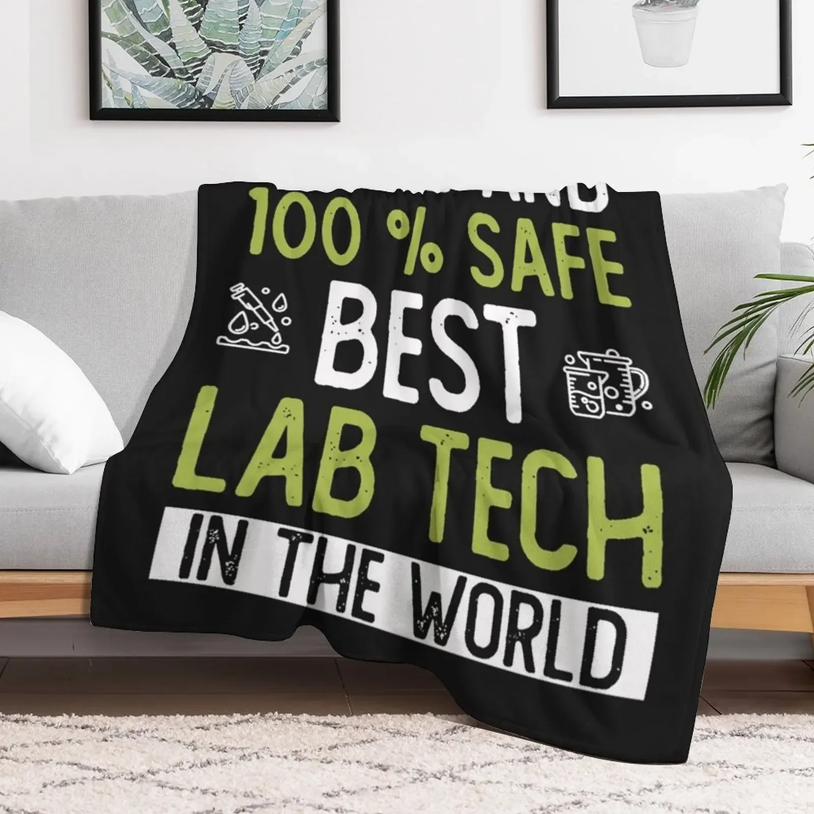 Best Lab Tech In The World - Womens Lab Tech Long Sleeve Throw Blanket Loose Retros Baby valentine gift ideas Blankets