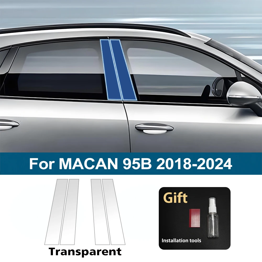 

Car B-Pillars Transparent TPU Protective Film For Porsche Macan 95B 2018-24 Anti-scratch Repair PPF Pre-cut Accessories Refit