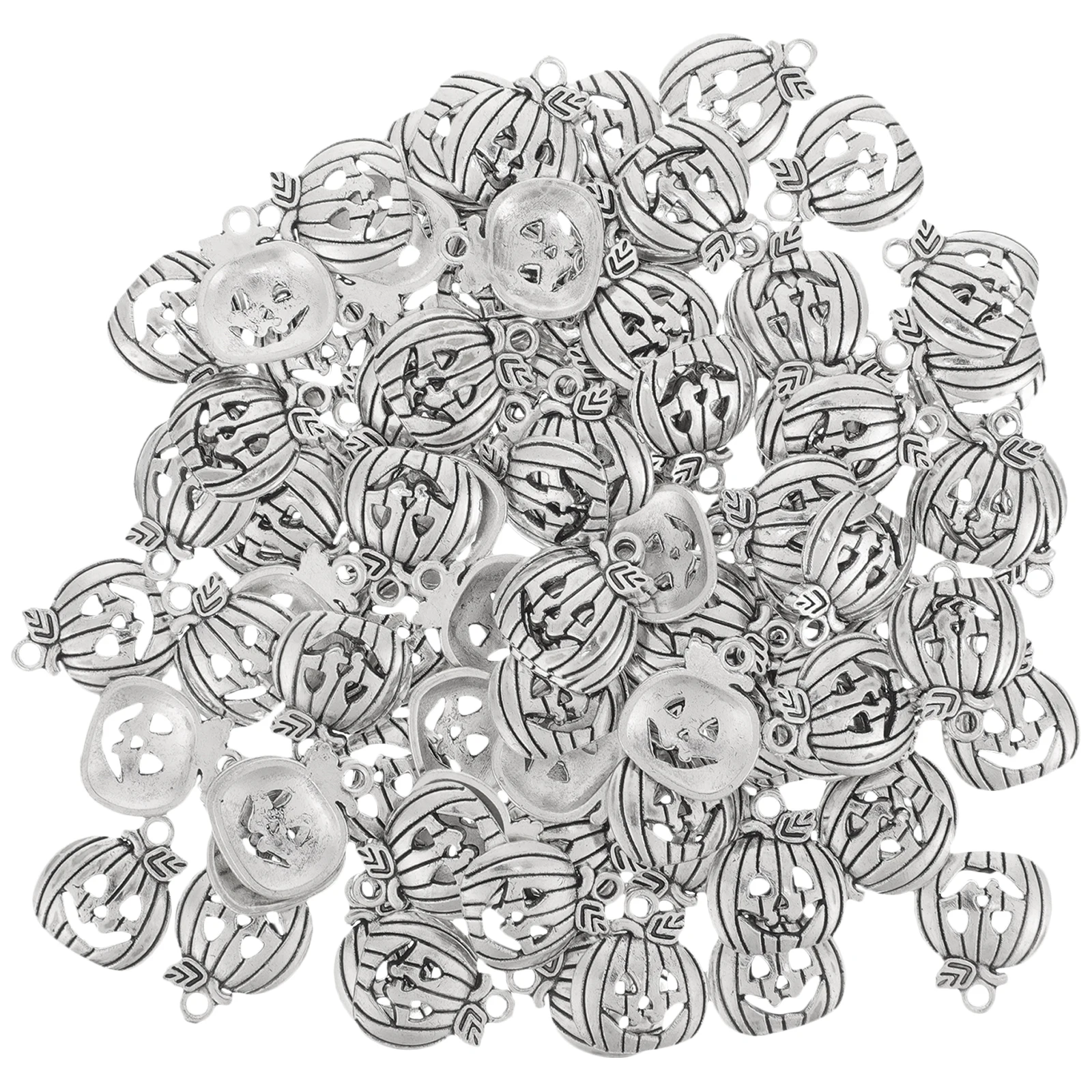 

100 Pcs Pumpkin Alloy Pendant Charms Bulk naments DIY Jewelry Making Accessories Decoration Crafting Materials
