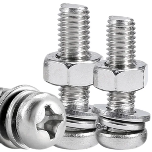 Imagen 2 del producto 5-50 juegos de tornillos de cabeza redonda cruzada con arandelas de bloqueo y tuercas M1.6 M2 M3 M4 M5 M6 M8 tornillo y tuercas de acero inoxidable