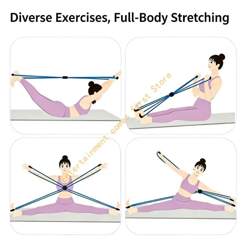Stretch Trainer Resistance Band for Daily Flexibility, Light Exercise Tool with Hand and Foot Positioning, Indoor Routine