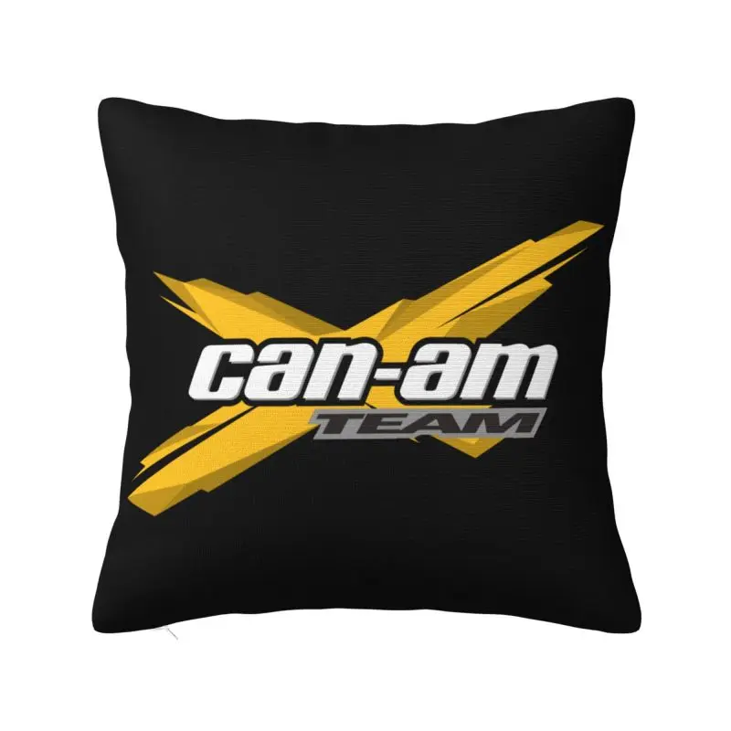 Custom Fashion Can Am Cushion Covers 40x40cm Velvet BRP Motorcycle Throw Pillow Case for Sofa Car Square Pillowcase