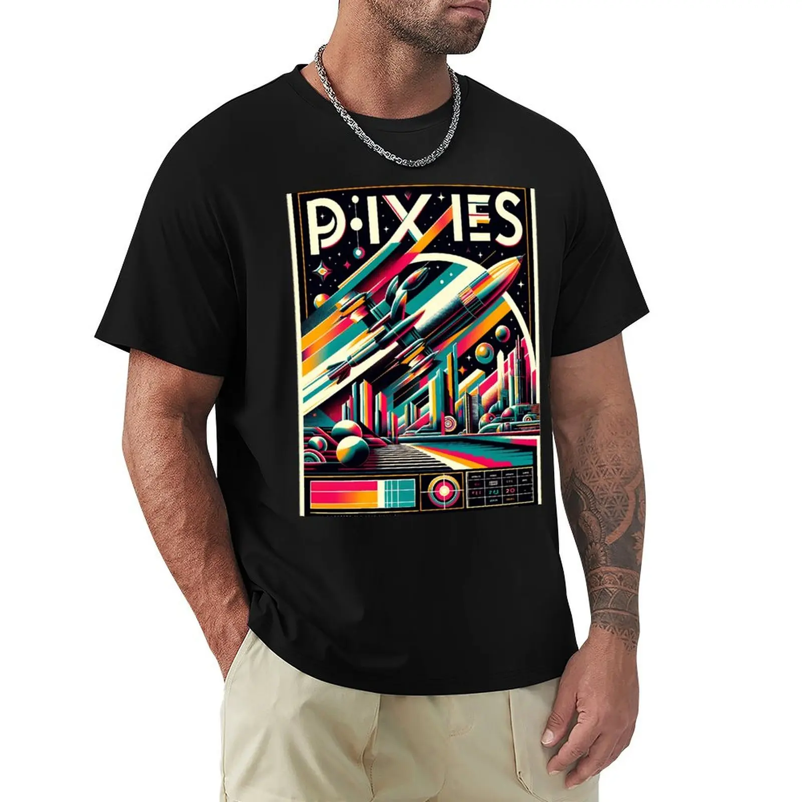 The Pixies - - retrofuturist Promotional Poster T-Shirt t shirt man luxury T-Shirt