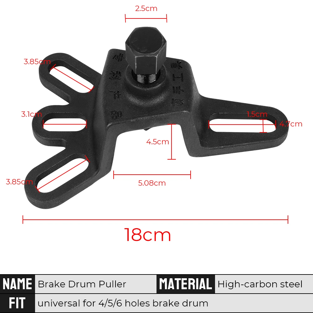 Estrattore tamburo freno smontaggio vaso freno universale per auto triciclo moto manutenzione rimozione asse posteriore strumento di rimozione