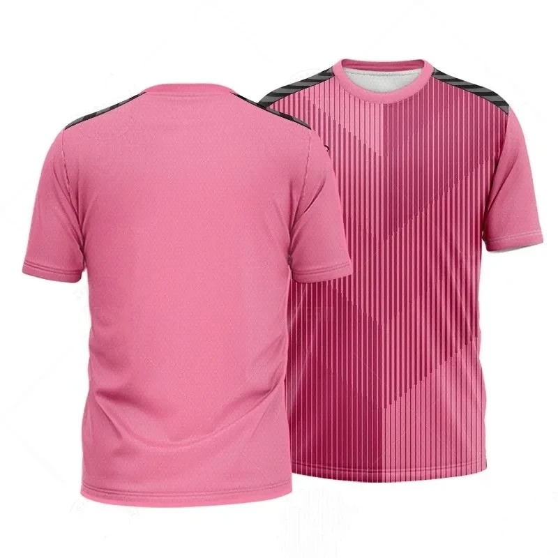 2024 New Boys\' and Girls\' Short Sleeve Football Series Sports Training Comfortable Fit 3D Pattern Comfortable Sportswear