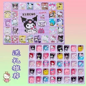 Sanrio Hello Kitty Melody Doll, Cartoon -Geschenkbox, Lochkleidung, Kinder handgefertigt, süße Überraschung, Blindbox, Geburtstagsgirlgeschenk, 36pcs 12 Hauptverkaufspaket - №11