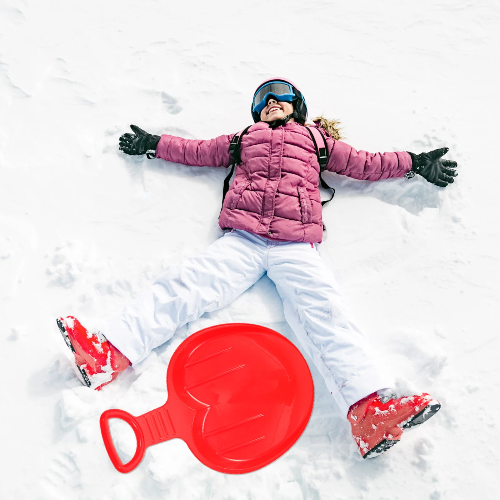 

2pcs Kids Lightweight Snow Snowboard Plate Sled For Children Durable Outdoor For Snow Grass Sand Sled