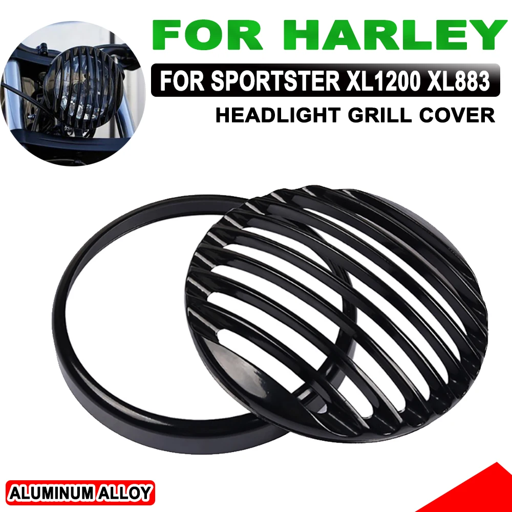 Motorcycle Headlight Grill Cover Grille Guard For Harley Davidson Sportster XL 883 XL883 Iron XL 1200 XL1200 Custom XL1200C 1200